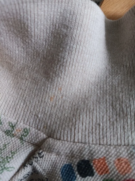 St John’s Bay Floral Script Print Polo Shirt M Cotton Button Short Sleeve - Picture 6 of 8